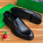 Black Leather Clarks Shoe