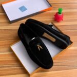 Black Clarks Suede Shoe