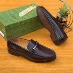 Black Leather Gucci Shoe