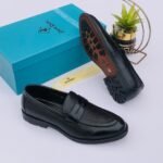 Black Leather Steve Riot Shoe