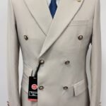 Men's Premium Off-White / Light Grey Formal Suit