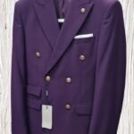 Men's Royal Purple Double-Breasted Tailored Suit