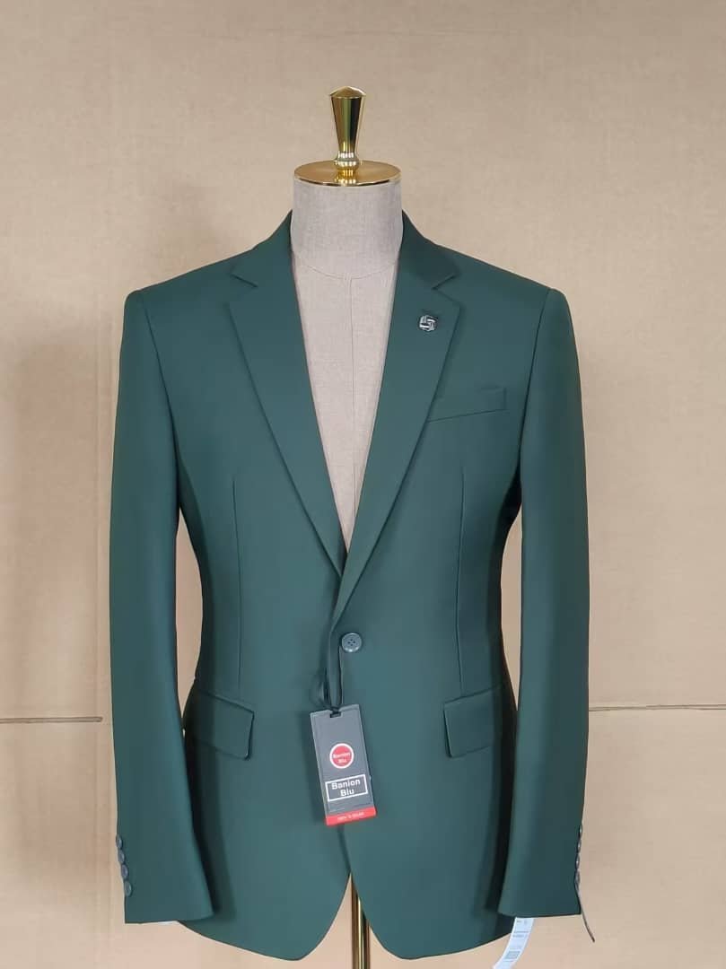 WhatsApp Image 2026-09-16 at 11.08.50 Men's Dark Green Tailored Executive Suit - Image 1