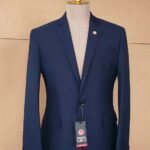 Men's Navy Blue Tailored Fit Business Suit
